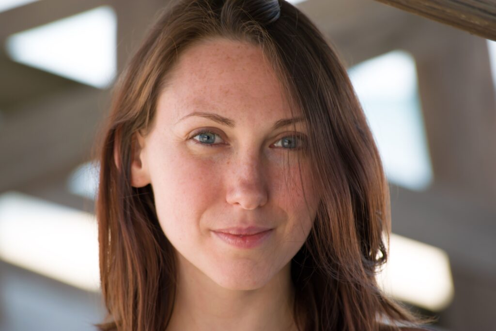 freckled lady portrait