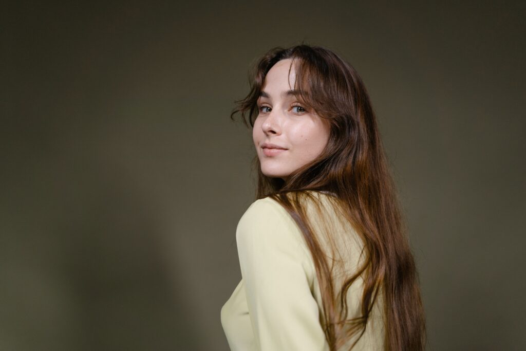 lady looking at camera